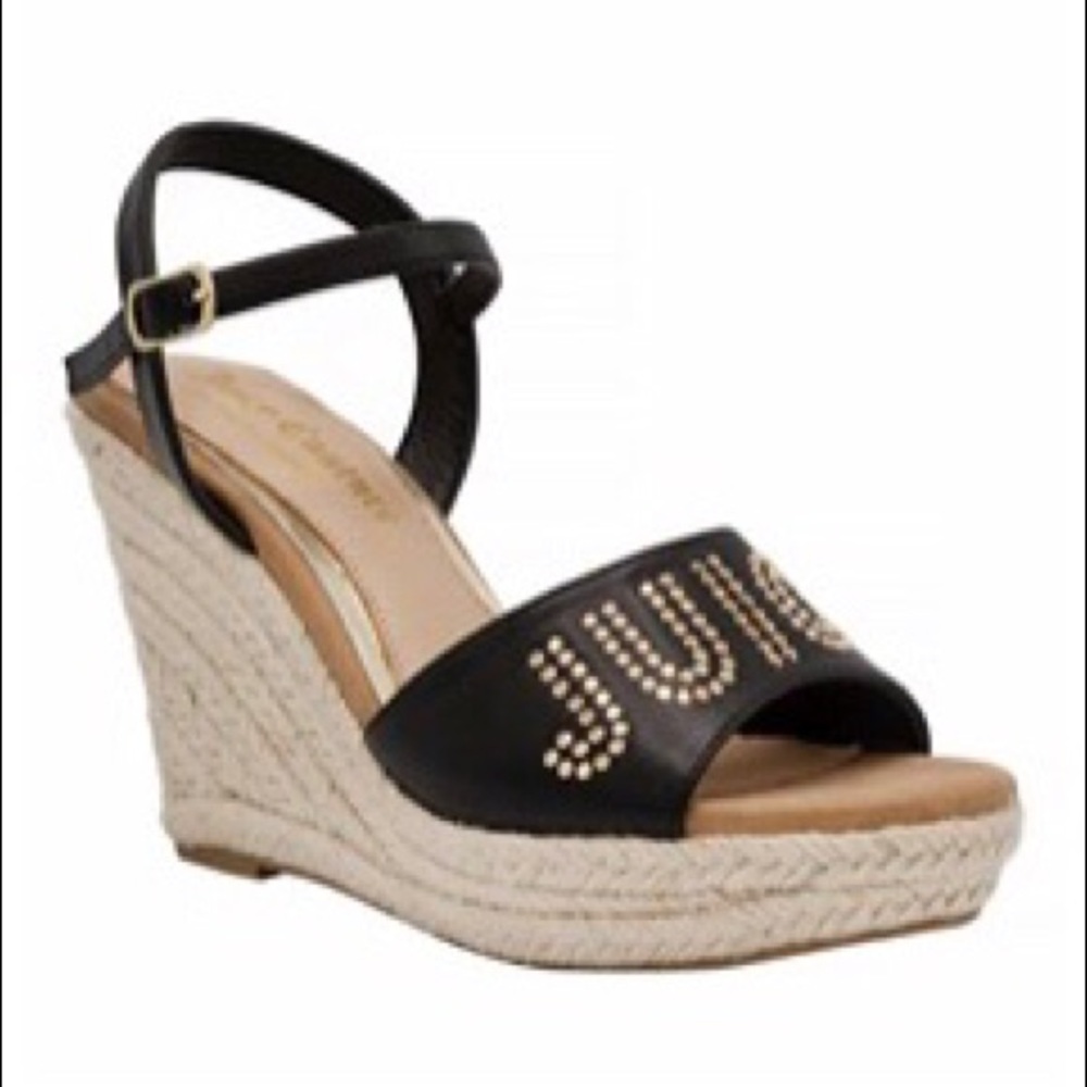 Juicy Couture Bling Espadrille Wedges Size 8